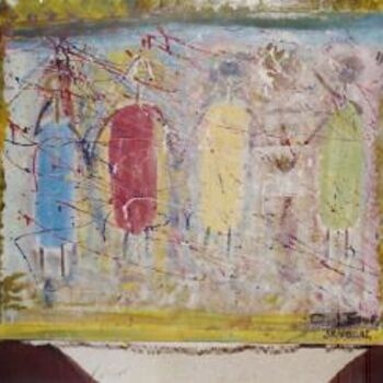 Schilderij getiteld "yowell" door Boubacar Sow, Origineel Kunstwerk, Olie