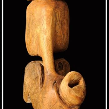 Sculpture intitulée "Sabotambou" par Alex Boucaud, Œuvre d'art originale, Bois