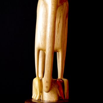 Scultura intitolato "HATCHI / HATCHI" da Alex Boucaud, Opera d'arte originale, Legno