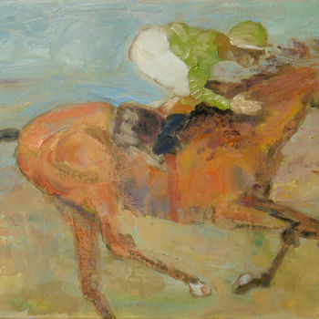 Peinture intitulée "Race A" par Patrick Bouchaud, Œuvre d'art originale, Huile