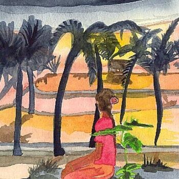 「Bali」というタイトルの絵画 Mathilde Descourによって, オリジナルのアートワーク