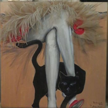 绘画 标题为“chat noir” 由Mademoiselle Miroir, 原创艺术品