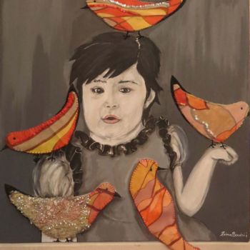 Peinture intitulée "Fidelle" par Mademoiselle Miroir, Œuvre d'art originale
