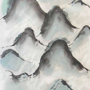 Картина под названием "Chinese landscape" - Kipik, Подлинное произведение искусства