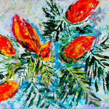 Картина под названием "Dans le jardin de M…" - Boulavskiy, Подлинное произведение искусства, Масло