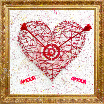 Картина под названием "Cupidon Pop" - Boulou, Подлинное произведение искусства, Акрил