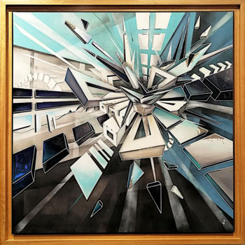 Painting titled "RELATIVITE 2" by Gretel Bouquet, Original Artwork, Acrylic Mounted on Wood Stretcher frame