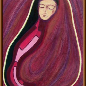Painting titled "decompression" by Fatma Mounira Bouras, Original Artwork