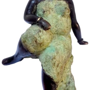 Sculpture titled "Tranquille 1" by Boureima Ouedraogo, Original Artwork, Bronze