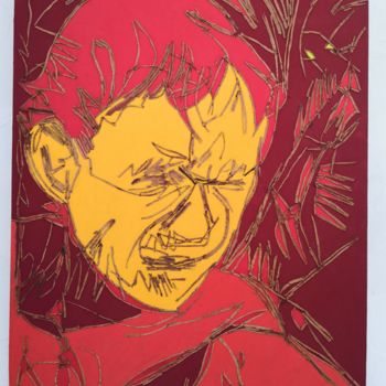 Peinture intitulée "enfant souffrant" par Ismail Bourqaiba, Œuvre d'art originale, Acrylique