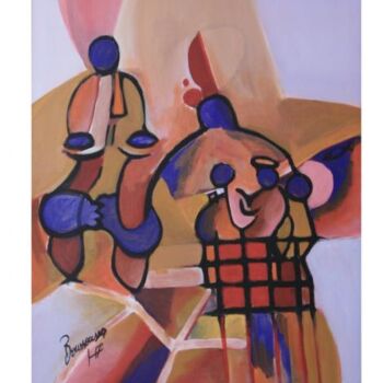 Painting titled "Justice" by Boussoussa, Original Artwork