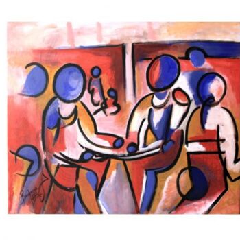 Painting titled "Amitiée" by Boussoussa, Original Artwork