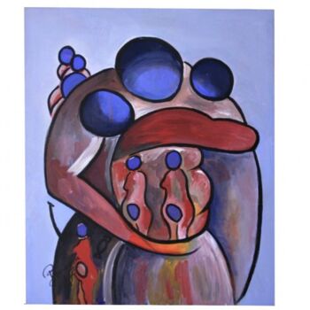 Painting titled "Amour" by Boussoussa, Original Artwork