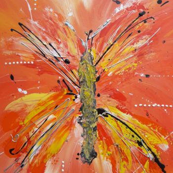 Painting titled "Abstract summer but…" by Bouviermarts, Original Artwork, Acrylic