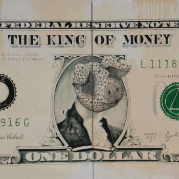 「the king of money」というタイトルの絵画 B.Oxによって, オリジナルのアートワーク, アクリル
