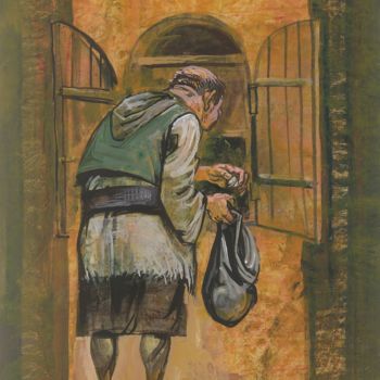 Pintura intitulada "The servant" por Boyan Yanev, Obras de arte originais, Acrílico
