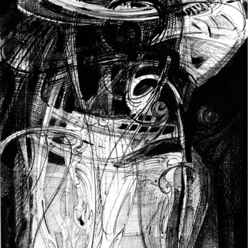 「Déjà-vu I」というタイトルの描画 Boyan Yanevによって, オリジナルのアートワーク, インク