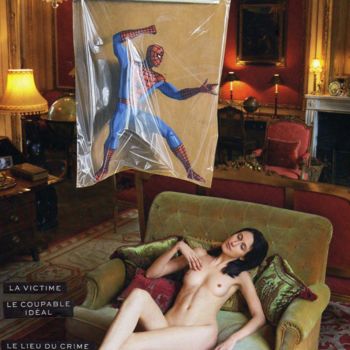 Collages intitulée "Le lieu du crime -…" par Boyfred, Œuvre d'art originale, Collages