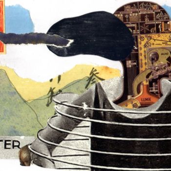 Collages intitolato "La Femme First Flig…" da Boyfred, Opera d'arte originale, Collages