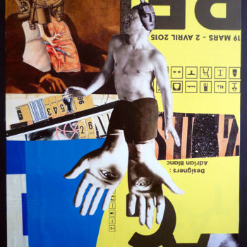 Collages getiteld "A l'âme margarine -…" door Boyfred, Origineel Kunstwerk, Collages Gemonteerd op Karton