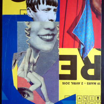 Kolaże zatytułowany „Woman dada - Hannah…” autorstwa Boyfred, Oryginalna praca, Kolaże Zamontowany na Karton