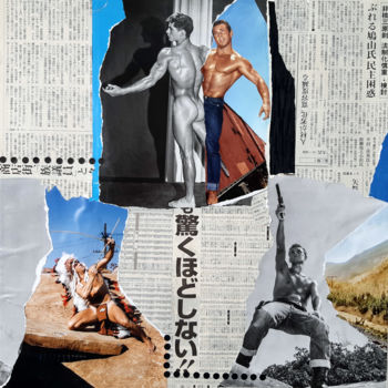Collages getiteld "I-5 (Pan pan !)" door Boyfred, Origineel Kunstwerk, Collages