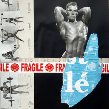 Collages intitulée "Beefcake II-1 (Si f…" par Boyfred, Œuvre d'art originale, Collages