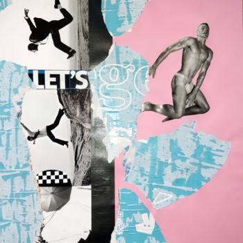 Collages getiteld "Beefcake II-3 (Plus…" door Boyfred, Origineel Kunstwerk, Collages
