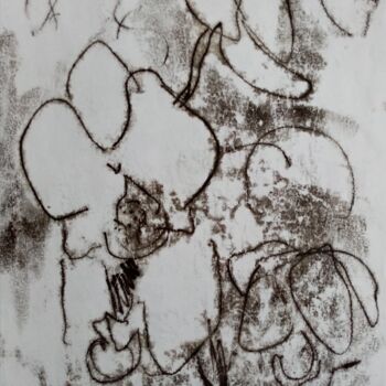 Gravures & estampes intitulée "ORCHIDEE" par Bozena  D G, Œuvre d'art originale, Monotype