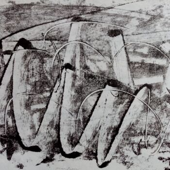 Obrazy i ryciny zatytułowany „ZAWILOSCI III” autorstwa Bozena Graciano, Oryginalna praca, Monotypia