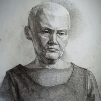 Tekening getiteld "Portrait 2" door Bozhidar Nekezov, Origineel Kunstwerk, Grafiet