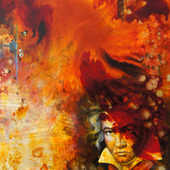 Painting titled "Beethoven - Simfoni…" by Bogdan Pilatowicz, Original Artwork, Acrylic