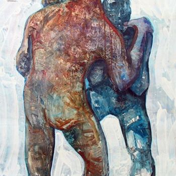 Peinture intitulée "le réconfort" par Richard Brachais, Œuvre d'art originale, Huile