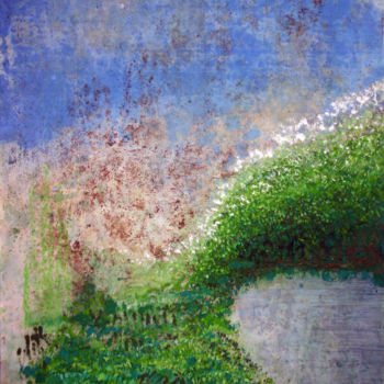 제목이 "côté nature..."인 미술작품 Richard Brachais로, 원작, 안료 나무 들것 프레임에 장착됨