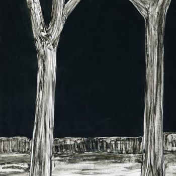 Dessin intitulée "D27-série des arbres" par Richard Brachais, Œuvre d'art originale, Autre