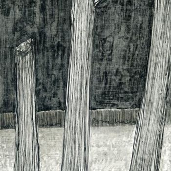 Dessin intitulée "D33-série des arbres" par Richard Brachais, Œuvre d'art originale, Autre