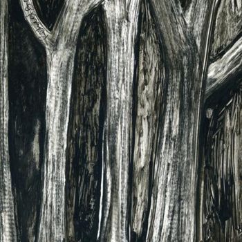 Dessin intitulée "D34-série des arbres" par Richard Brachais, Œuvre d'art originale, Autre