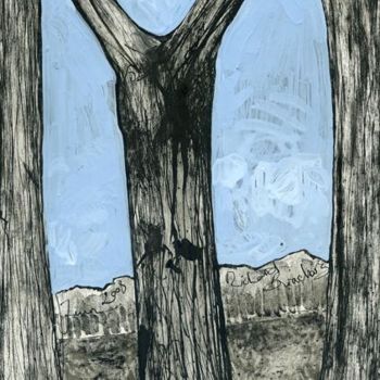 Dessin intitulée "D38-série des arbres" par Richard Brachais, Œuvre d'art originale, Autre