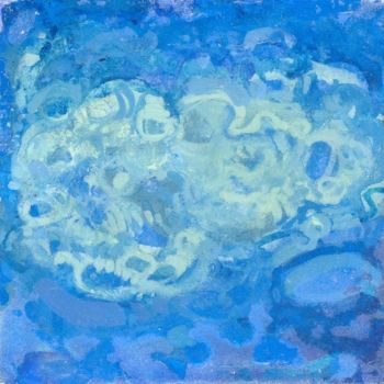 Painting titled "nuage d'étude-3/5" by Richard Brachais, Original Artwork, Oil