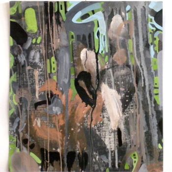 Schilderij getiteld "701-PB-bestiaire-3-…" door Richard Brachais, Origineel Kunstwerk, Olie