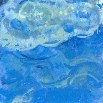 Pittura intitolato "nuage d'étude-4/5" da Richard Brachais, Opera d'arte originale, Olio