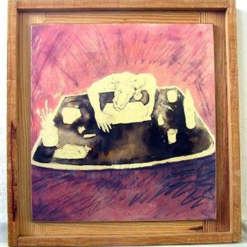 Картина под названием "Dur labeur" - Richard Brachais, Подлинное произведение искусства, Масло