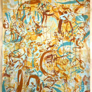 Картина под названием "763-pa-abstrac-figu…" - Richard Brachais, Подлинное произведение искусства
