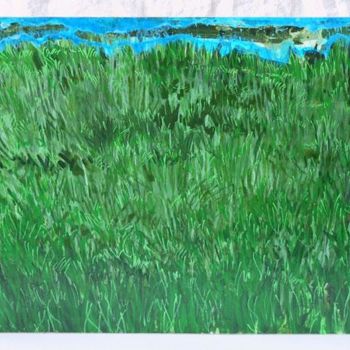 Peinture intitulée "herbage-4/7" par Richard Brachais, Œuvre d'art originale, Huile