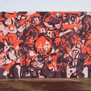 Картина под названием "abstraction couleurs" - Richard Brachais, Подлинное произведение искусства, Масло