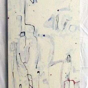 Pintura intitulada "abstraction / retou…" por Richard Brachais, Obras de arte originais, Óleo