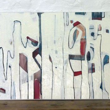 Painting titled "abstraction / retou…" by Richard Brachais, Original Artwork, Oil