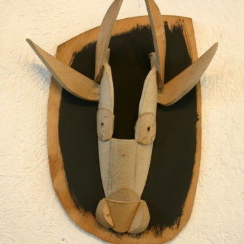 Sculptuur getiteld "antilope-38x30x10-2…" door Richard Brachais, Origineel Kunstwerk