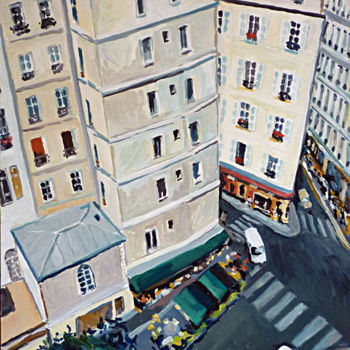 Painting titled "Ruede Paris" by Pascal Brachet, Original Artwork, Oil