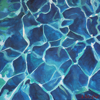 Peinture intitulée "La piscine" par Pascal Brachet, Œuvre d'art originale, Acrylique